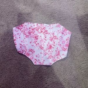 Pink flower corset top